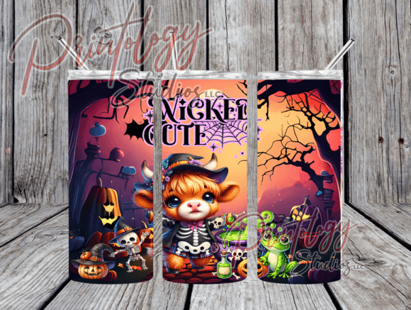 Adorable Highland Cow Tumbler Wrap for Crafters