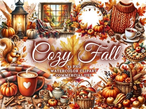 Embrace Autumn's Charm with Cozy Fall Clipart