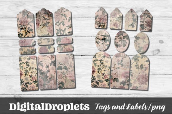 Exploring the Charm of Vintage Florals Vol.1 Tags