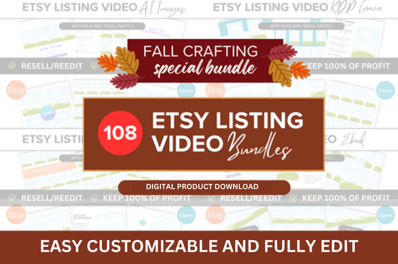 Fall Sale Etsy Video Bundle: Elevate Your Shop Listings