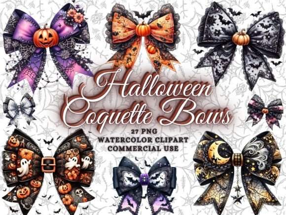 Halloween Coquette Bow PNG: Elevate Your Spooky Season Designs