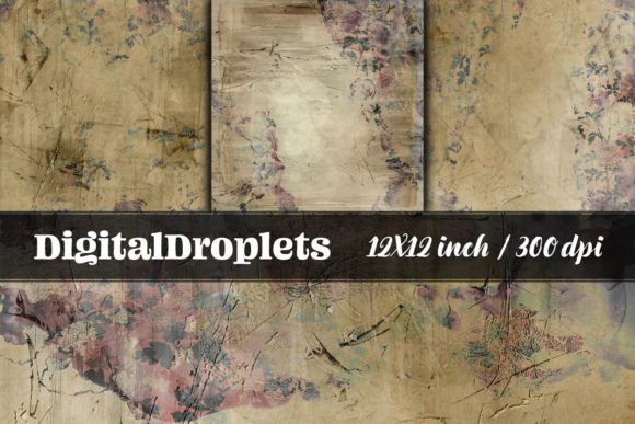 Peeled Vintage Flowers Vol.1: A Texture-Rich Paper Set